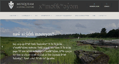 Desktop Screenshot of musqueam.bc.ca
